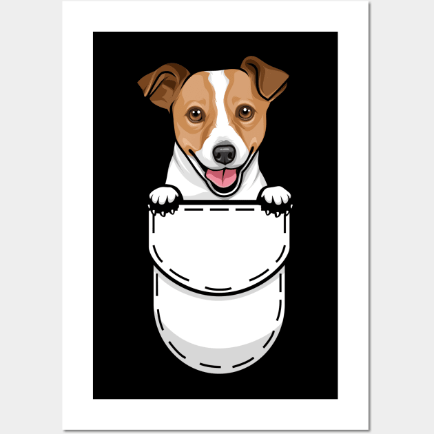 Funny Jack Russell Terrier Pocket Dog Wall Art by Pet My Dog